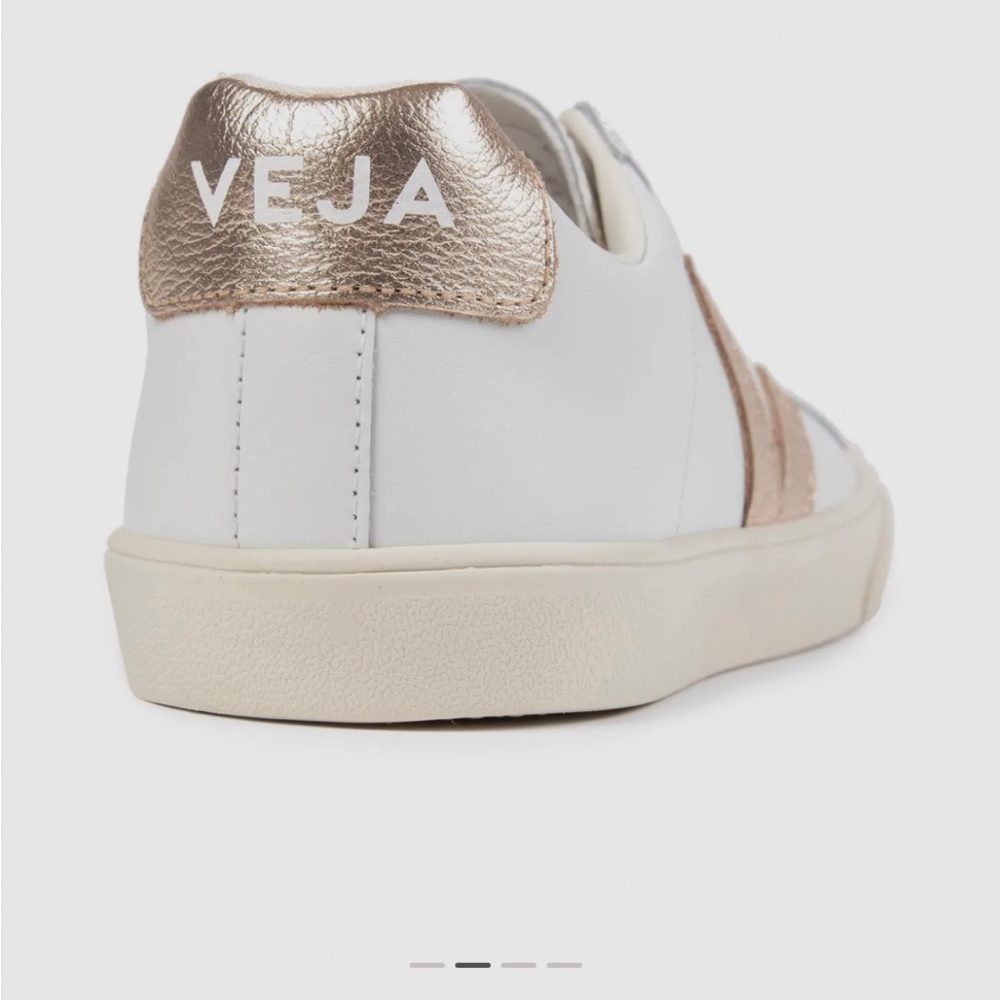 Veja White and Gold Sneakers - Picture 9 of 10